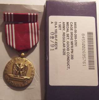 Army Good Conduct GI Issue Medal Set in BOX  