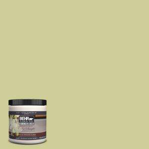 BEHR Ultra 8 oz. Corn Husk Green Interior/Exterior Paint Tester # 400D 