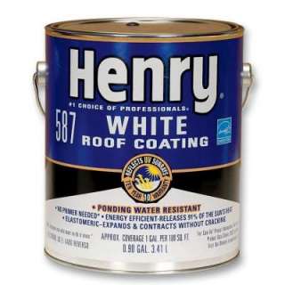 Henry 587 White Roof Coating 0.90 Gallon HE587146  