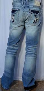 Affliction Mens Denim COOPER CUT OUT FLEUR FLAP Jeans   10BC448 