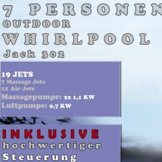   Whirlpool Spa Außen Whirlpool Hot tub Jacuzzi 7 Personen Jack 302