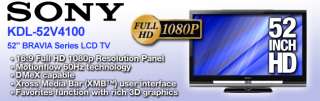 Sony KDL 52V4100 52 BRAVIA Series LCD HDTV   16:9, 1080p, 1920 X 1080 