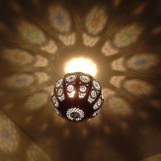 ORIENTLAMPE orientalische Deckenlampe Lampe Rana silber  