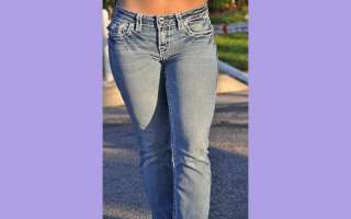 la Idol jeans SZ 1 13 LIGHT BLUE white stitching BOOT CUT FAST 