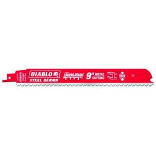 Diablo 9 in. x 8/10 TPI Thick Metal Cutting Reciprocating Blade 