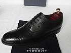Charles Tyrwhitt Black Calf Leather Cap Toe Brogues Shoes UK 9 F