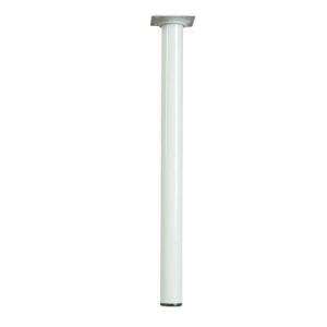   16 in. x 1 1/8 in. White Round Metal Table Leg 3016W at The Home Depot