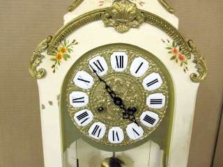 Vintage French Style Clock and Pedestal Gold Gilt Accents & Hand 