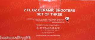 BETTY BOOP 2 OZ BLACK CERAMIC SHOOTERS 3 SHOT GLASS+BOX  
