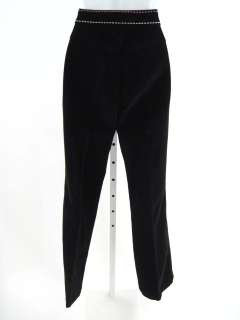 ESCADA Black Corduroy Embroidered Pants Slacks Size 36  