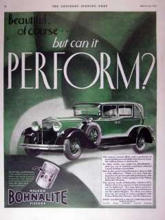 This is an original print advertising for Nelson Bohnalite car engine 