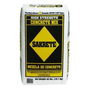 SAKRETE 40 Lb. Gray Concrete Mix 65201030  