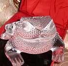 omg auth lalique crystal glass gregoire frog toad figurine statuette