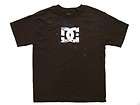 dc shoes t shirt brown grey white logo tee youth small returns 