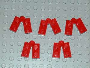 LEGO 5x Red Hinge Plate 1x4 Swivel Top/Base 3827 3834  