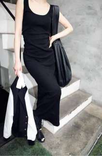 SC339 Black Noble Pretty Lady Sleeveless Evening Dress Knit Elegant 
