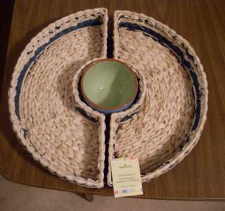 New With Tags Hallmark Baskets Bowl Chip And Dip Set  