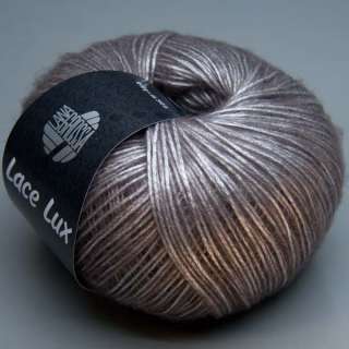 Lana Grossa Lace Lux 010 braunsilber 50g Wolle  