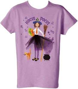 Purple 3D Hocus Pocus Tee T Shirt Medium Size 10 12  