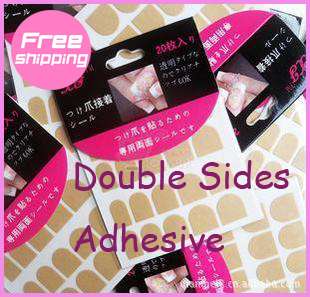 Free Gift  1 pocket (20pc) Sticky Nail Art Double Sides Adhesive 