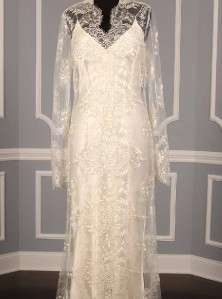 AUTHENTIC Monique Lhuillier Cheyenne Ivory Lace Couture Bridal Coat 
