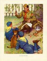 Norman Rockwell Boy Scout Print ADVENTURE TRAIL 1952  