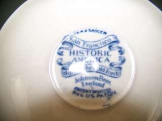 Johnson Bro Cup Saucer Historical America San Francisco  
