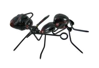 Set Of 4 Black Ant Metal Statues Insect Figures  