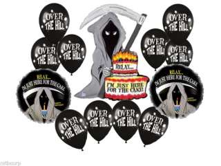 GRIM REAPER Over the Hill Party Balloons Cluster Bunch  