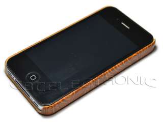 New Dark Orange Wood Flower Embossed Hard case cover for iphone 4G 4S 