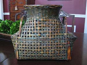 Decorative Wicker Basket Vase  