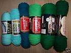 Wintuk & Natura acrylic yarn, greens, mixed lot of 6