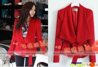 Women Fashion Trendy Sexy Slim Jacket Coat Red New #025  