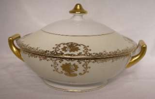 MEITO china MEI371 Gold Encrusted Round Covered Bowl  