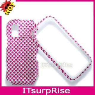 Bling Hard Case Cover For Nokia N97 Mini Hotpink Silver  