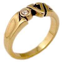 18kt Gold Plated Women`s LOVE Ring with Clear Stone  