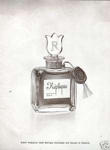 1962 REPLIQUE Perfume Bottle~RAPHAEL paris AD~Fragrance  