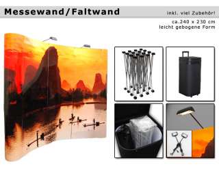 Messestand Falt  & Pop Up Display 240x240cm Faltwand  