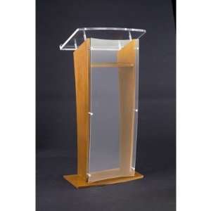  Amber Presentation Lectern with Acrylic Panel Office 