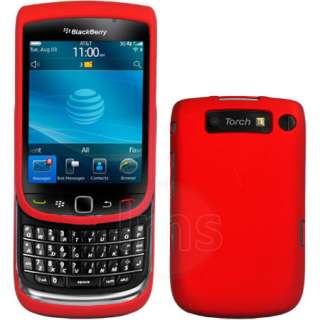 Hybrid Case Cover For Blackberry Torch 2 9810 / 9800   Red + Screen 