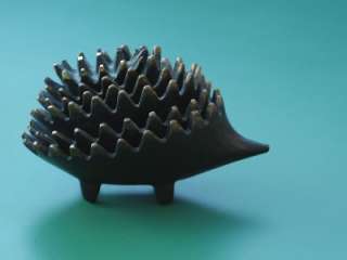 complete set of six stacking metal hedgehog ashtrays by Walter Bosse 