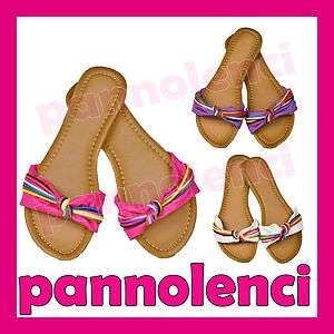 Scarpe donna sandali fascia bassi ciabatte ciabattine listini colorati 