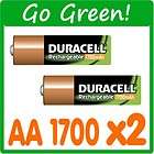 Duracell AA 1700 mAh Rechargeable Batteries NiMH ACCU LR6 HR6 