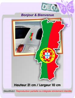   Sticker Carte Portugal FPF Autocollant Porto Benfica