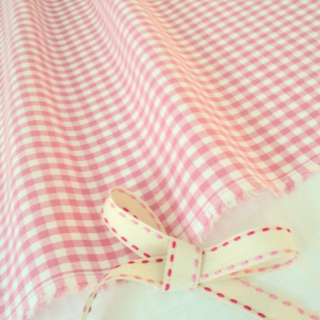 BEIGE   LONDON GINGHAM SMALL CHECK 100% COTTON FABRIC  