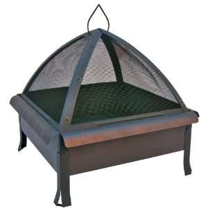  Landmann 24 Inch Tudor Oval and Circle Emboss Firepit with 