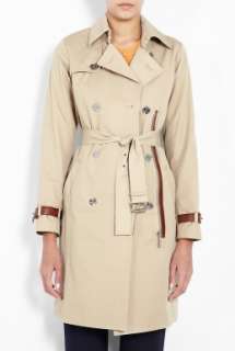 MICHAEL Michael Kors  Trench With Leather Cuff Straps by MICHAEL 