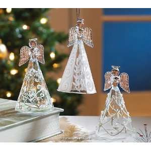  Collectible Glass Angel Bell Ornaments 