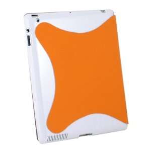  For iPad 2 Leather Smart Cover With Hard Case Orange Electronics