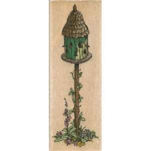  Large Birdhouse Holly Pond Hill Wood Mounted Rubber Stamp 